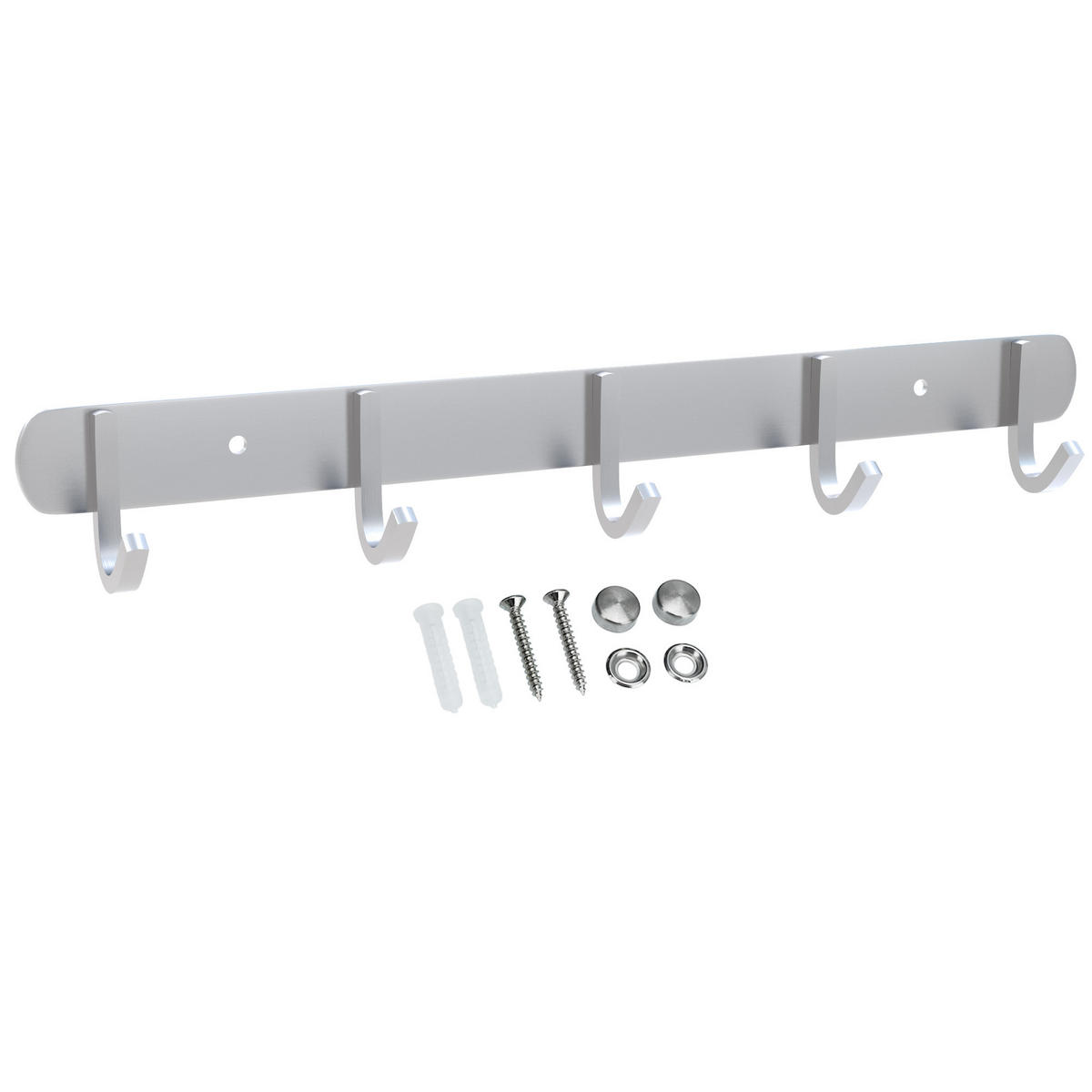 HAKENLEISTE 38.1/4.7/4.7 cm - Silberfarben, Metall (4.7/4.7/38.1cm) - Intirilife