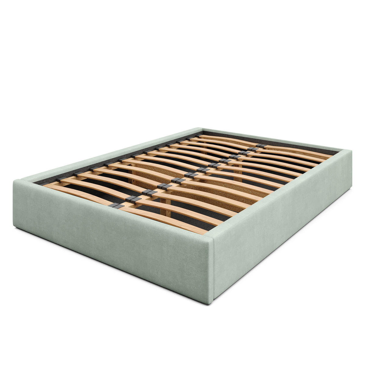 POLSTERBETT 140x200cm Bett mit Stauraum Lattenrost Mint - Mintgrün, Holz/Holzwerkstoff (140/200cm) - Muralo