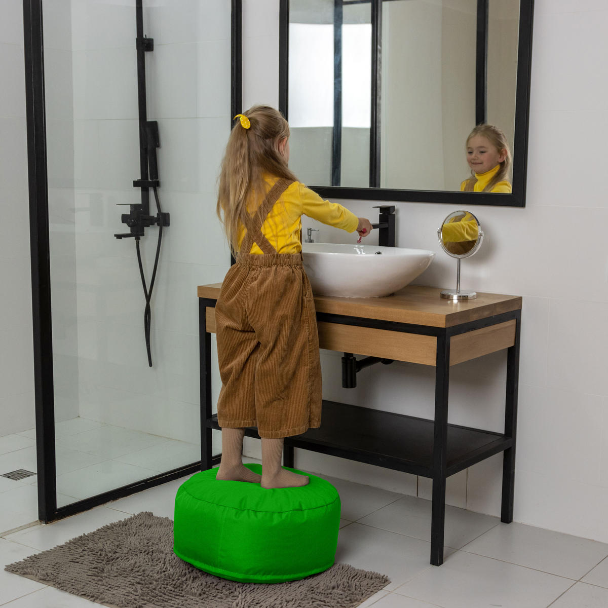 POUF M grün - Grün, Textil (500/200/500cm) - Bruni