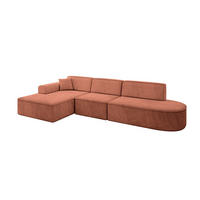 ECKSOFA Ottomane Links IREA-L2-v3 - 318x165x76 cm Apricot - Koralle, Holzwerkstoff/Textil (318/165cm) - ALTDECOR
