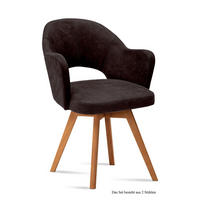 ARMLEHNSTUHL (2er-Set) Dolly 59x87x61 Eiche geölt/Espresso - Eichefarben/Dunkelbraun, Kunststoff (61/87/59cm) - 58aufmkessel