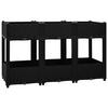 HOCHBEET 120X40X71 CM POLYPROPYLEN - Schwarz, Kunststoff (40/71/120cm) - vidaXL