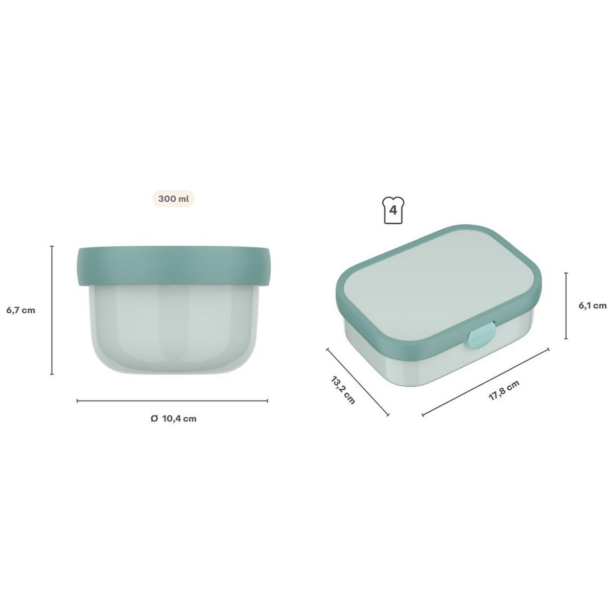 OBST- UND BENTOBOX Campus (2025) Fairy Garden 300 & 750 ml 2er Set - Pink/Rosa, Kunststoff (1/1/1cm) - Mepal