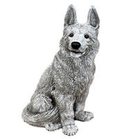 STEINFIGUR Schäferhund gross - Grau, Stein (20/39/17cm) - stoneandstyle