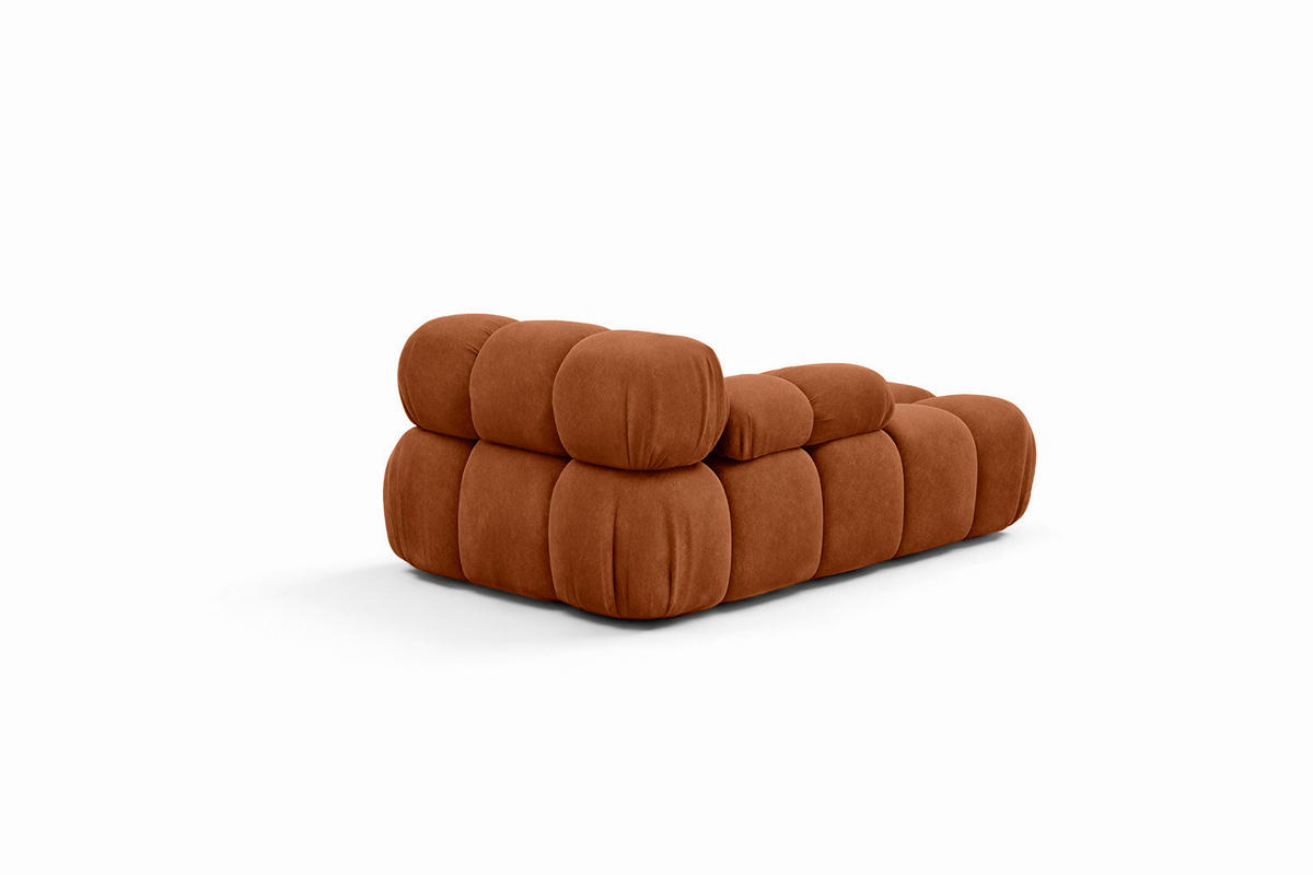 CHAISELONGUE Modular, Veloursstoff Salvador, Braun, Rechts, Selia - Braun, Holz (95/70/160cm) - Kaiser Möbel
