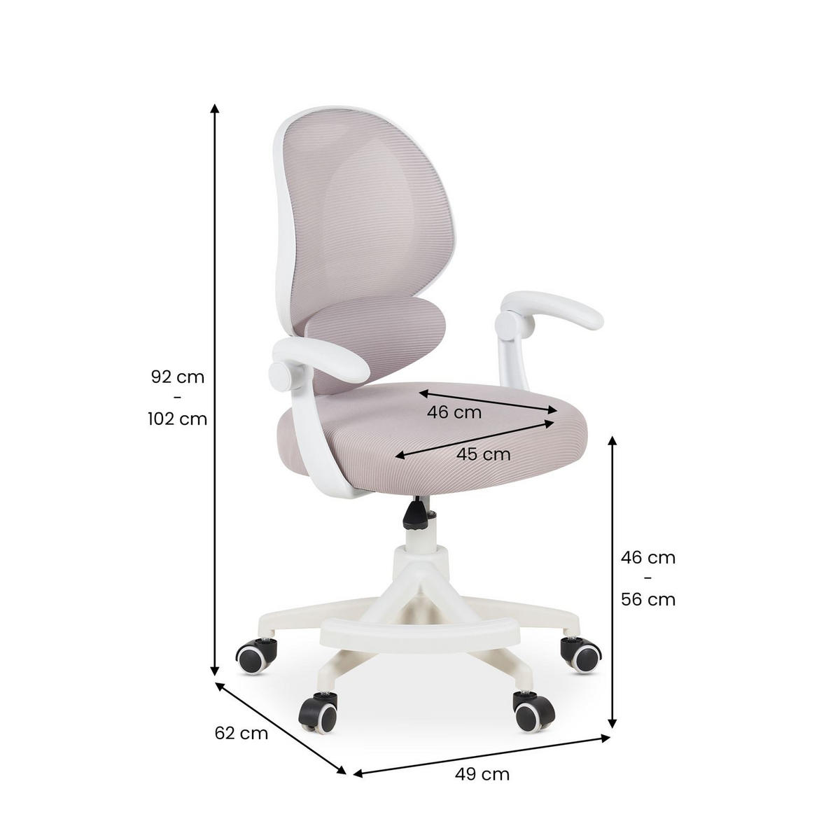 KINDERDREHSTUHL ISLA - Grau, Textil (49/102/62cm) - IDIMEX