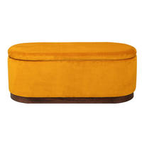 SITZBANK Samt Gelb - Gelb, Textil (100/40/40cm) - Nordlys