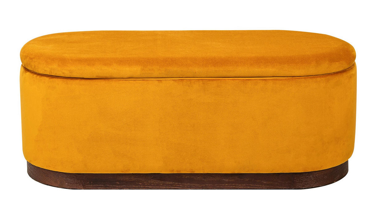 SITZBANK Samt Gelb - Gelb, Textil (100/40/40cm) - Nordlys