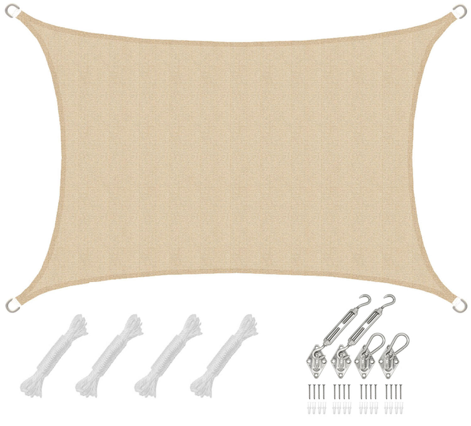 SONNENSEGEL Luftdurchlässig 300/200 cm Beige - Beige, Kunststoff (200/300cm) - Amanka