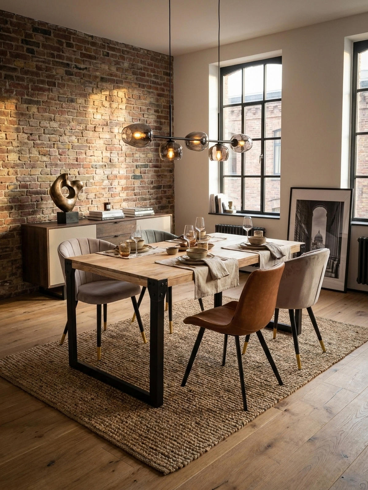 ESSTISCH Massivholz Metall Rechteckig Industrial, Akazie 180x90x76 cm - Schwarz/Akaziefarben, Holz/Metall (90/180/76cm) - KADIMA DESIGN