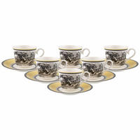 FRÜHSTÜCKSTASSEN MIT UNTERTASSEN Audun Ferme bunt 350 ml 6er Set - Multicolor, Keramik (18/10.5/18cm) - Villeroy & Boch
