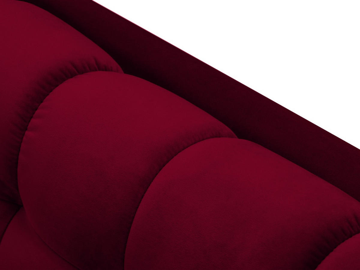 CHAISELONGUE rechts Mamaia aus Samt rot - Rot, Textil (102/75/185cm) - Micadoni