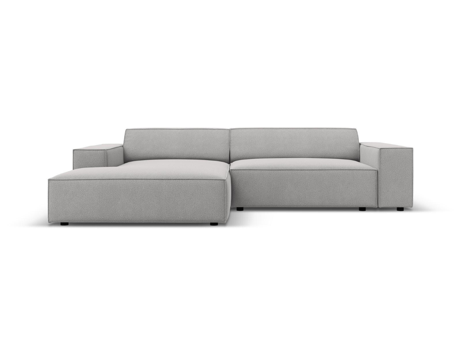 MODULARES-ECKSOFA links Jodie aus strukturiertem Stoff hellgrau 3 Sitzplätze - Hellgrau, Textil (166/224cm) - Micadoni