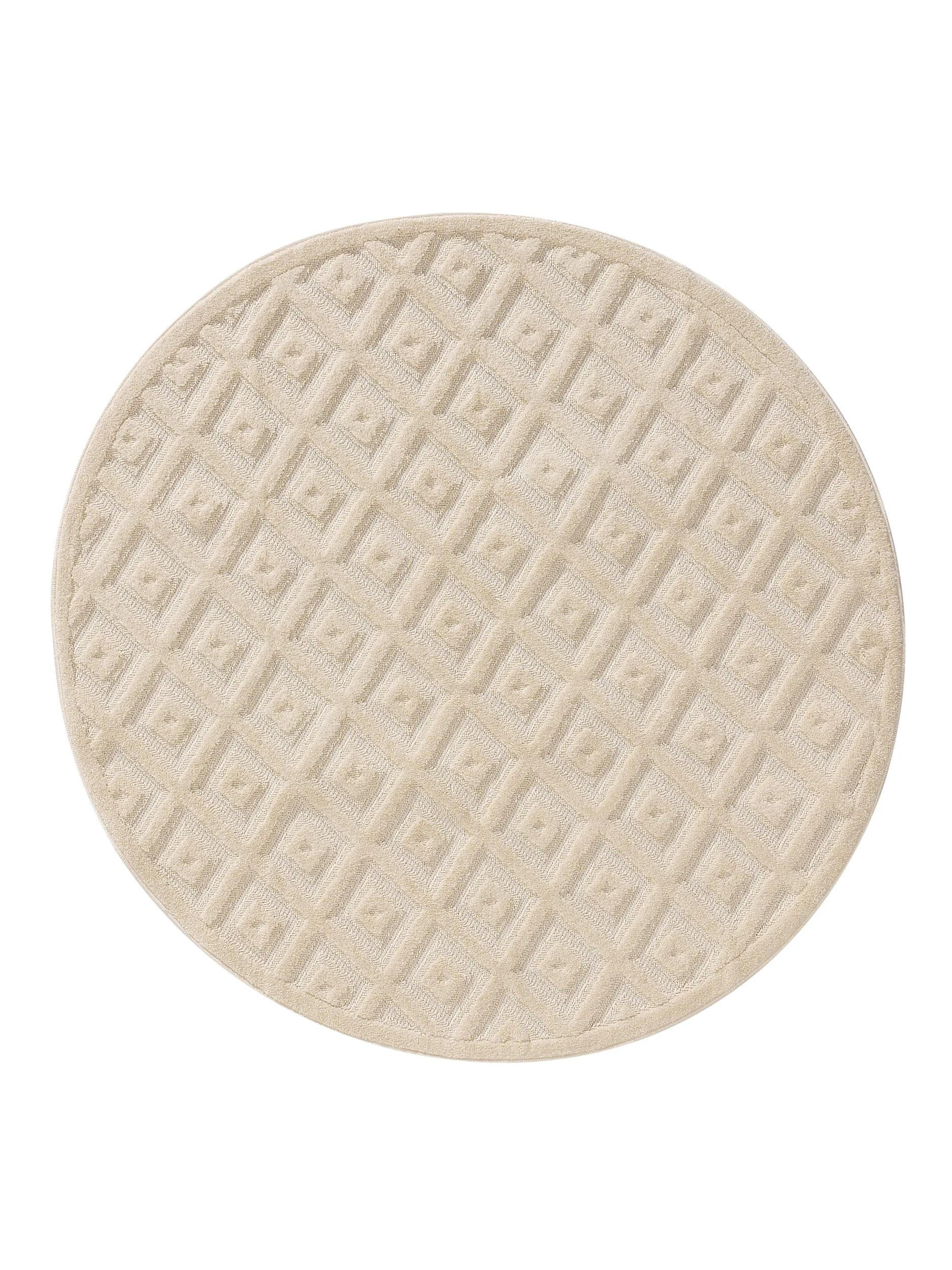 benuta Teppich Creme 160x160 cm