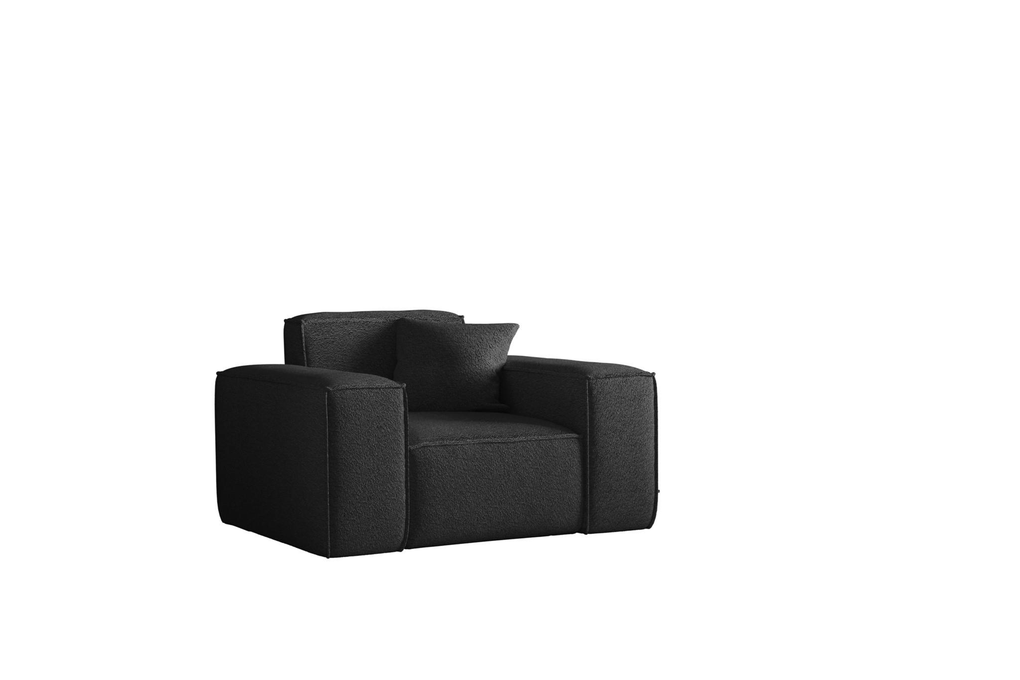 SESSEL Celes Premium Ascot Bukla - Schwarz, Holzwerkstoff/Textil (121/73/88cm) - Fun Möbel