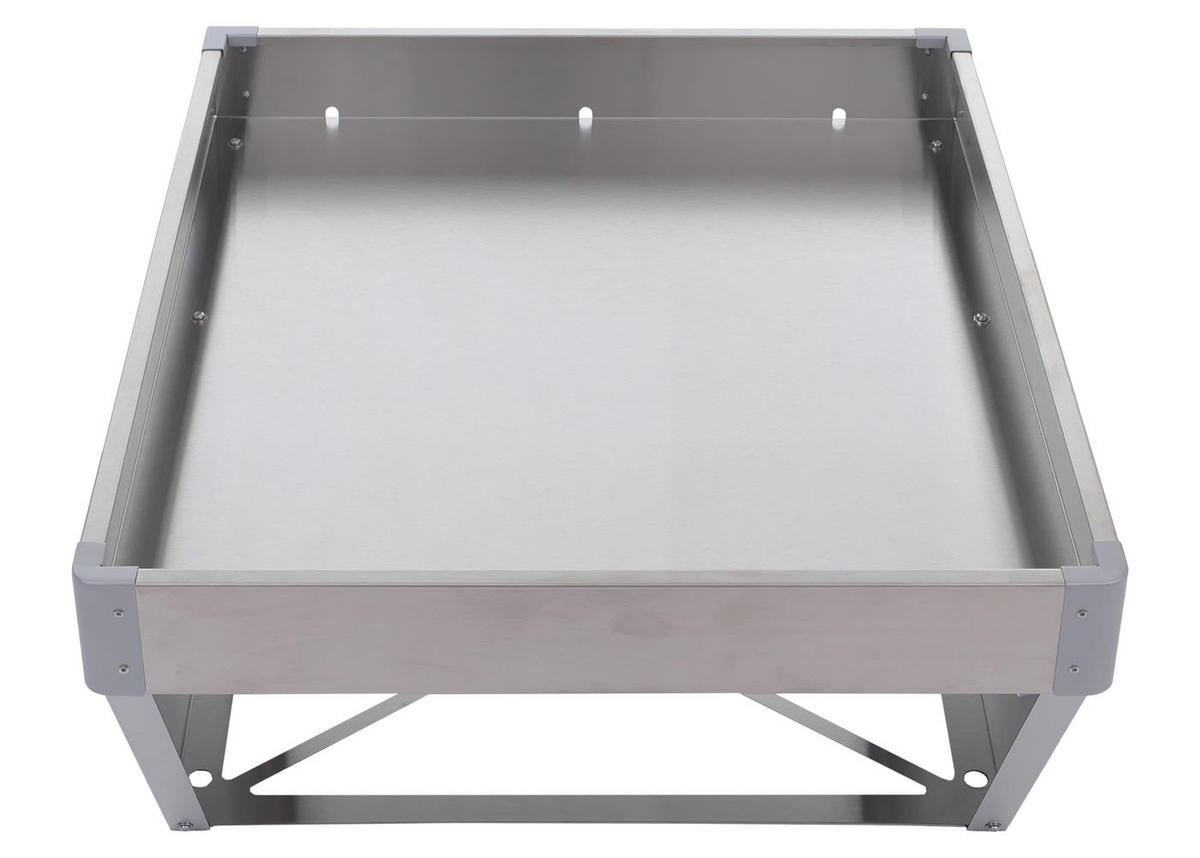 MÄHROBOTER-GARAGE mit Pflanzkasten 40x60x70cm Silber - Silberfarben, Metall (60/40/70cm) - PROREGAL