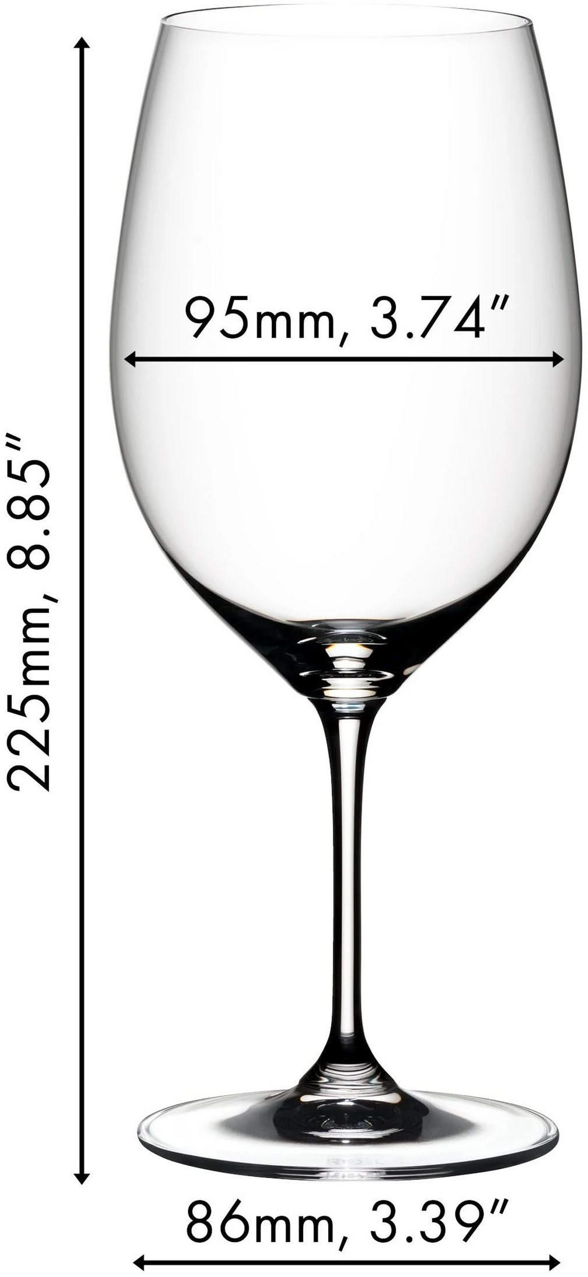 CABERNET SAUVIGNON / MERLOT ROTWEINGLÄSER Vinum transparent 650 ml 2er Set - Transparent, Glas (0.65L) - Riedel