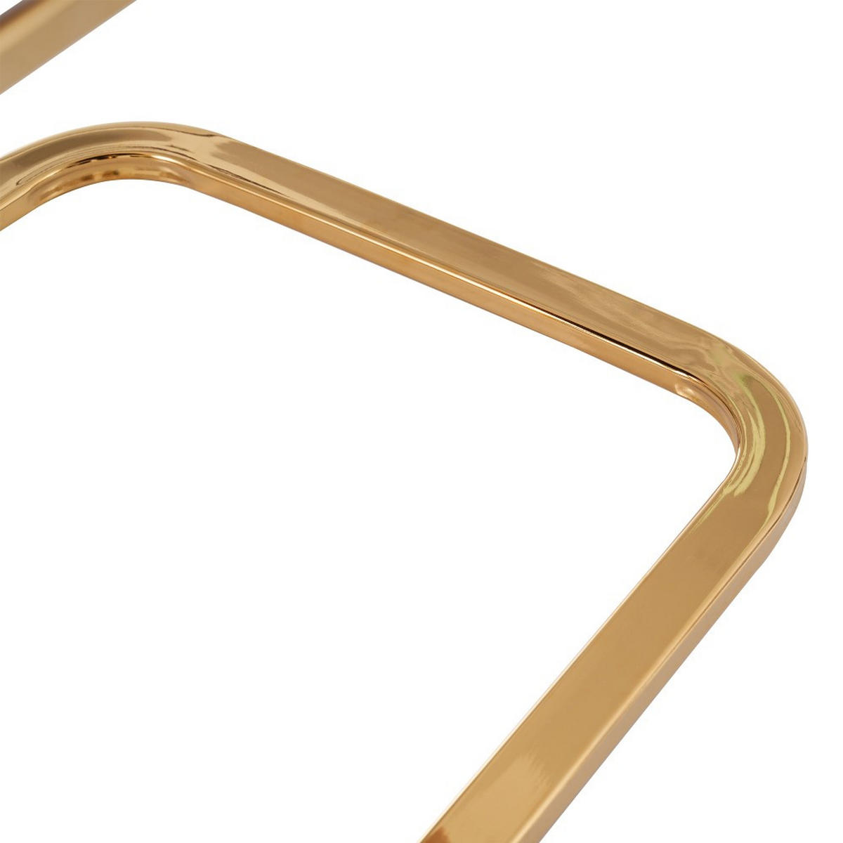 SCHWINGSTUHL 2-er Set Freischwinger,Esszimmerstuhl mit goldenen Stuhlbeinen,Samt,Beige - Beige, Metall (45/88/42cm) - LVHOM