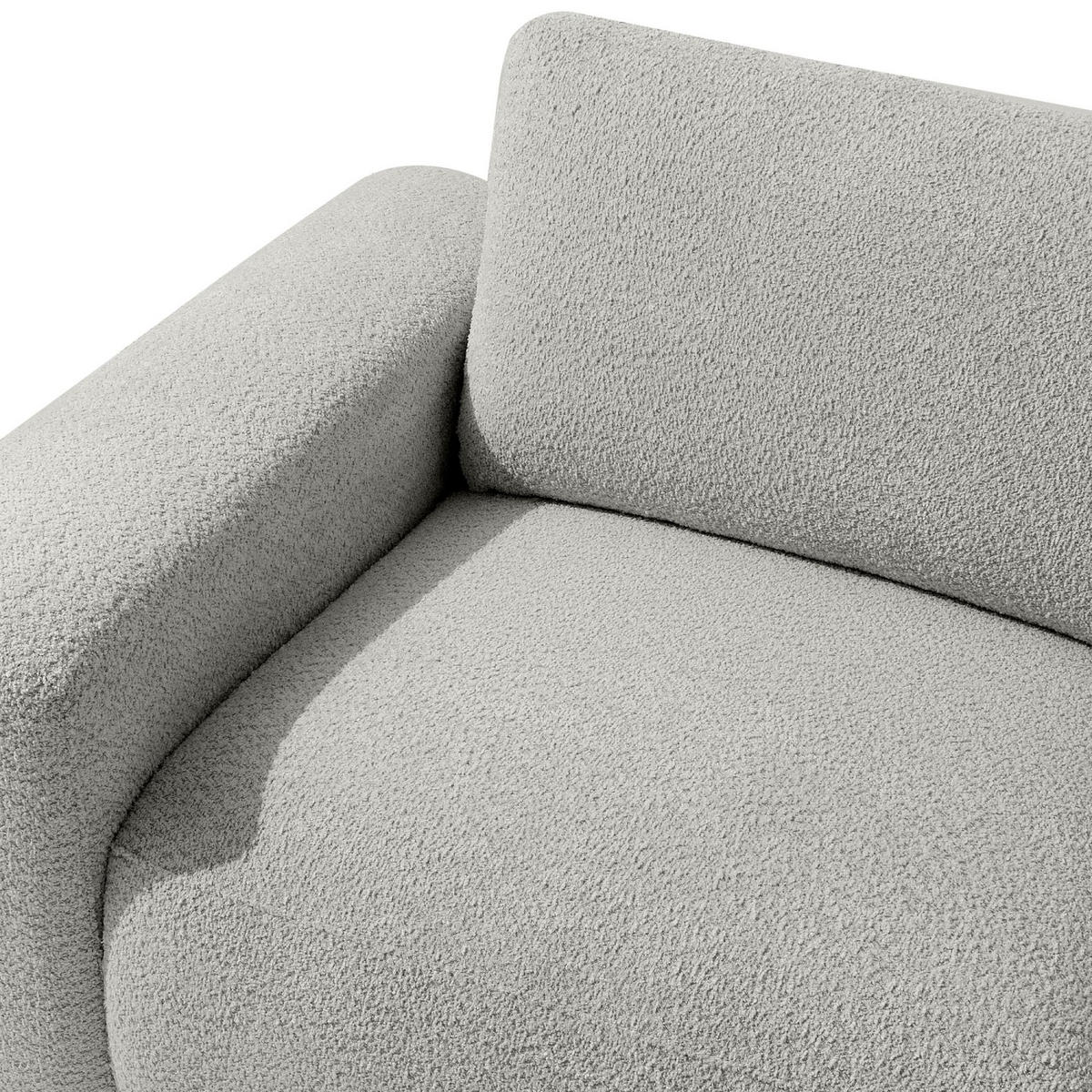5-SITZER ECKSOFA ZUCCO Boucle links, Hellgrau - Hellgrau, Textil (430/84/105cm) - KONSIMO®