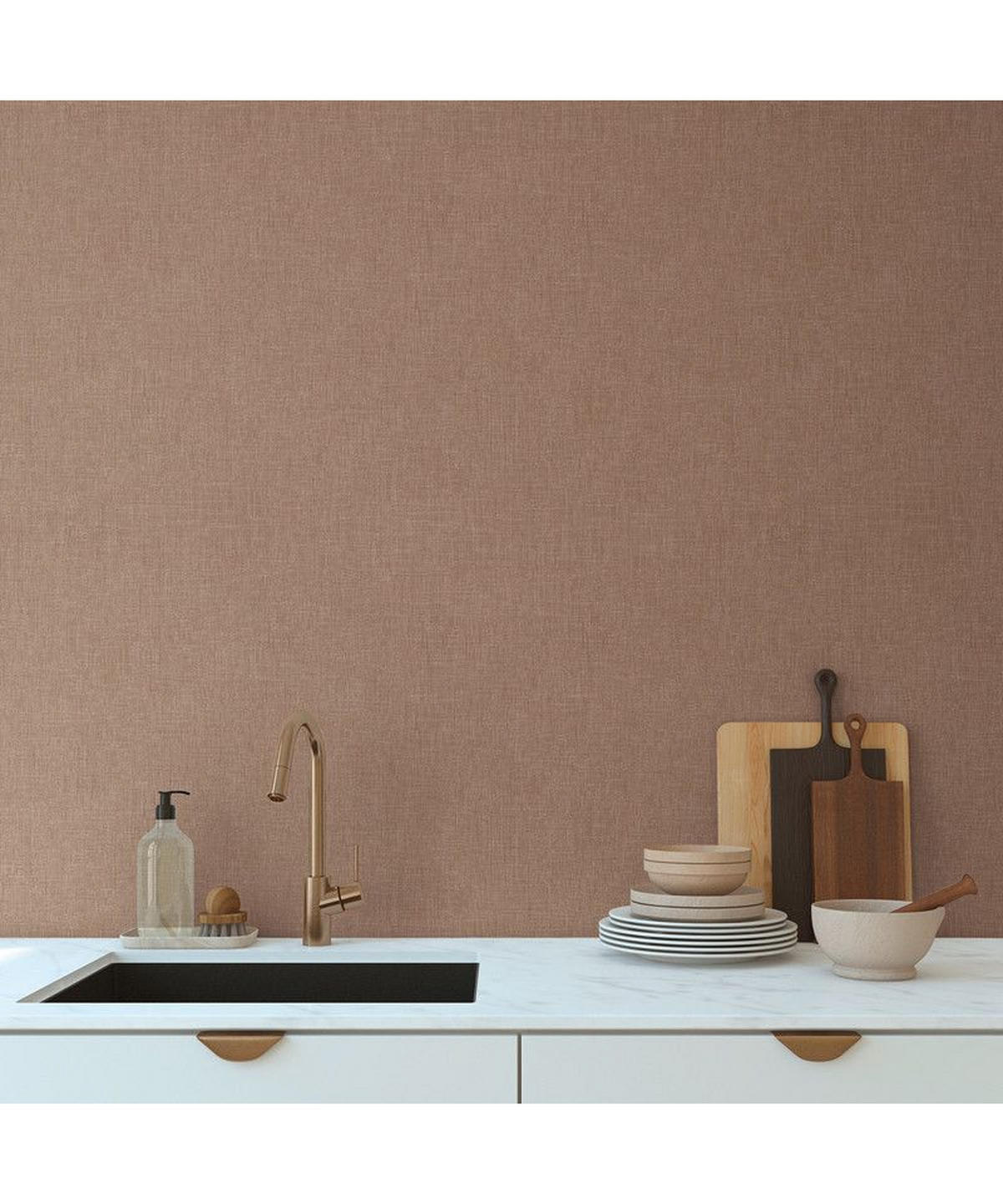 VLIESTAPETE Braun 53/1005 cm - Braun, Textil (53/1cm) - KUNSTLOFT