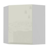 HÄNGESCHRANK Florence W10/60 Weiß / RAL 1013 perlweiß HG 60 / 60 / 72cm - Türanschlag links - Weiß Hochglanz/Weiß, Holz/Holzwerkstoff (60/72/60cm) - Feldmann-Wohnen