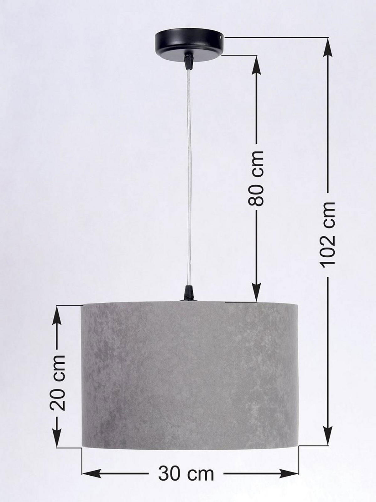 HÄNGELEUCHTE Grau 30/20 cm - Goldfarben/Grau, Kunststoff (30/0.45/20cm) - ONZENO