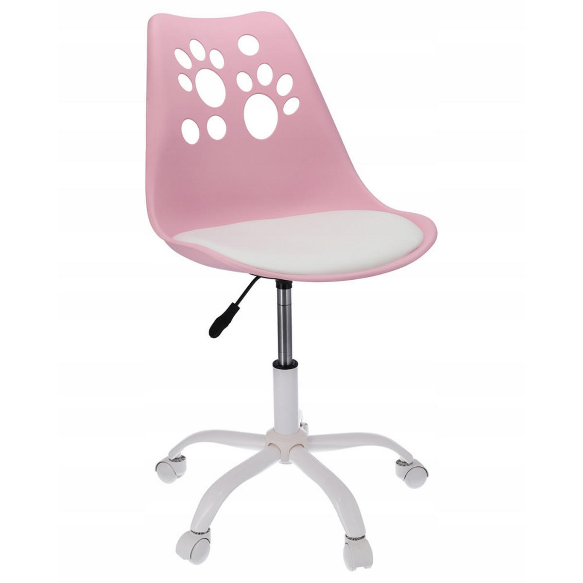 STUHL Joy - rosa/weiß - Pink/Weiß, Kunststoff/Metall (52/95/58cm) - JuMi