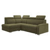 ECKSOFA Oslo 2rRLXp, Seite: Links LXP+R+2R - Silberfarben/Grün, Holz/Textil (250/200cm) - MIRJAN24