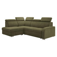 ECKSOFA Oslo 2rRLXp, Seite: Links LXP+R+2R - Silberfarben/Grün, Holz/Textil (250/200cm) - MIRJAN24