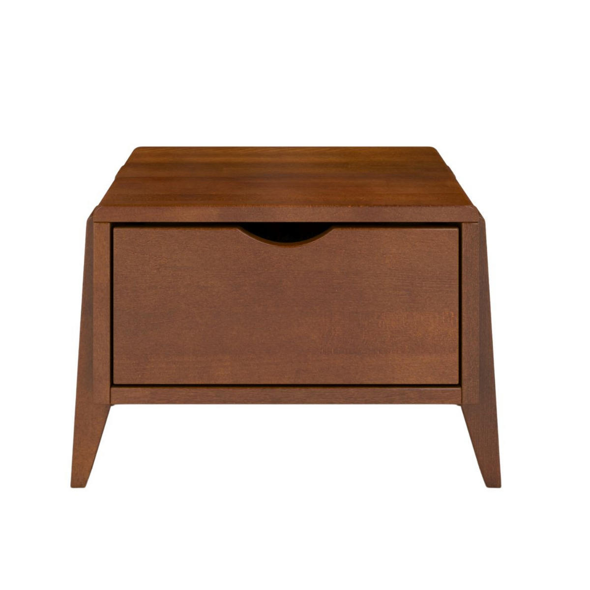 MASSIVHOLZNACHTTISCH Sopot mit Schublade, Buche - lackiert, Nussbaumfarbe - Walnussfarben, Holz/Buchenholz (45/32/35cm) - Visby