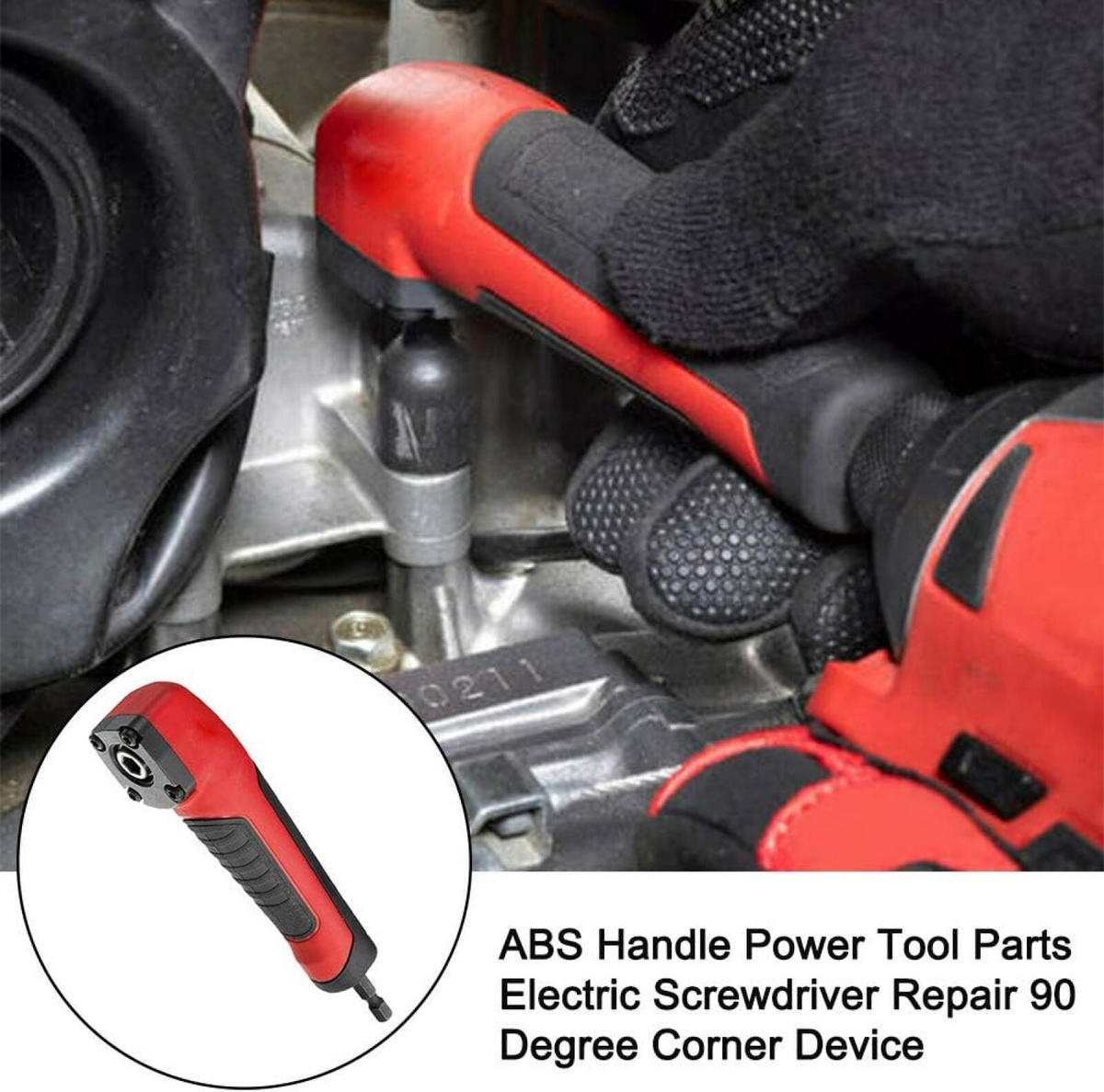 BOHRER - 90 Grad - für Winkelbohrmaschinen und Reparaturen mit elektrischen Schraubendrehern. - Rot, Metall (12/16/1cm) - DCA