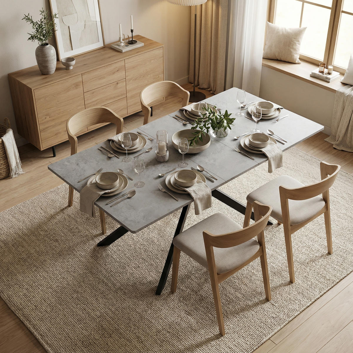 ESSTISCH ausziehbar 150–180 cm in Marmor-Optik - Grau, Holzwerkstoff (70/180/76cm) - Urban Meuble