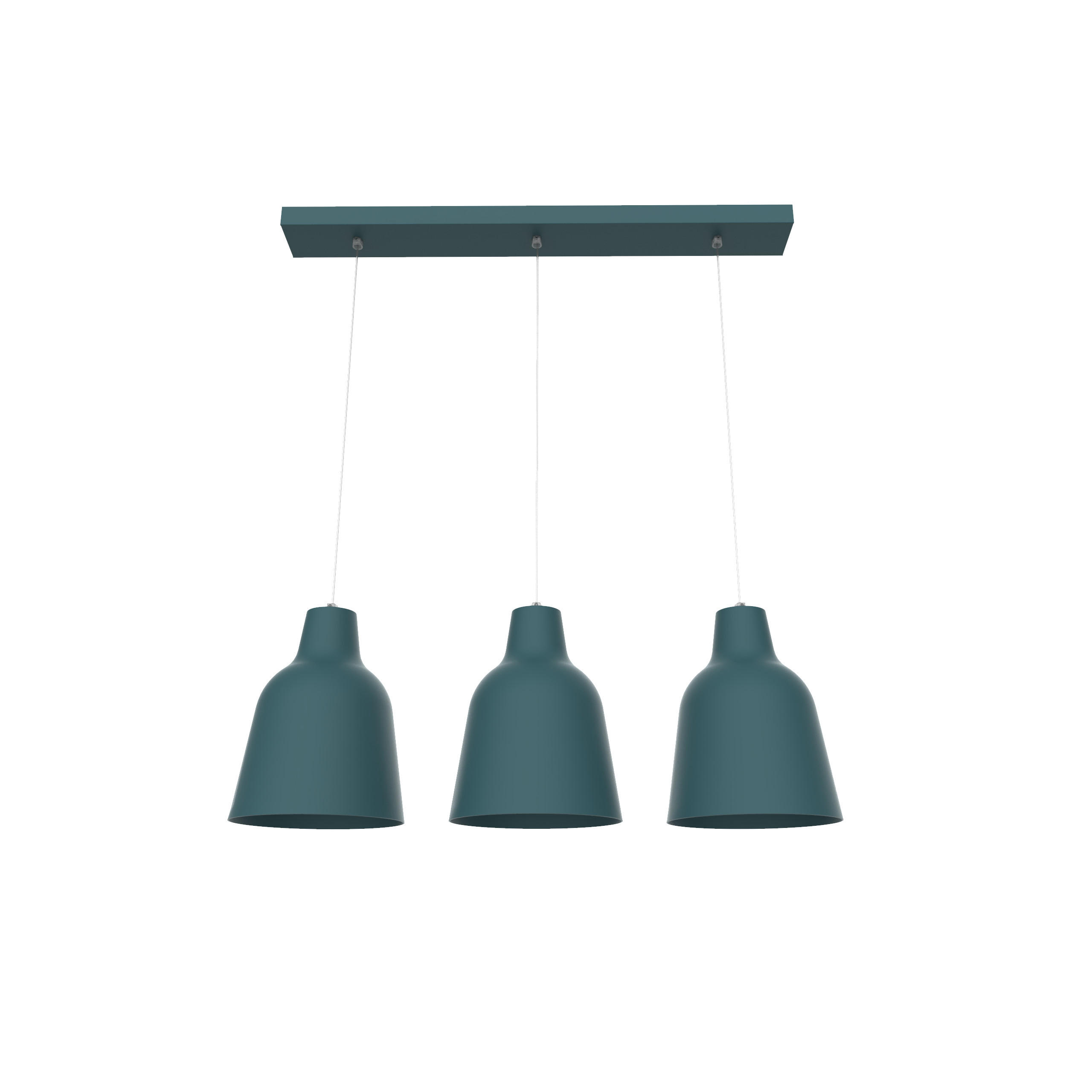 HÄNGELEUCHTE Dong Linear - Blau, Metall (17/70/22cm) - Lumicom