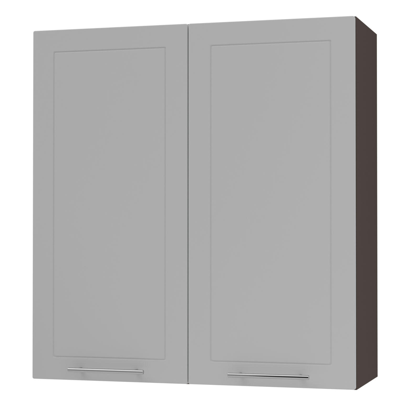 Feldmann-Wohnen Küchenhängeschrank Grau, Dunkelgrau 90x96x32.5 cm