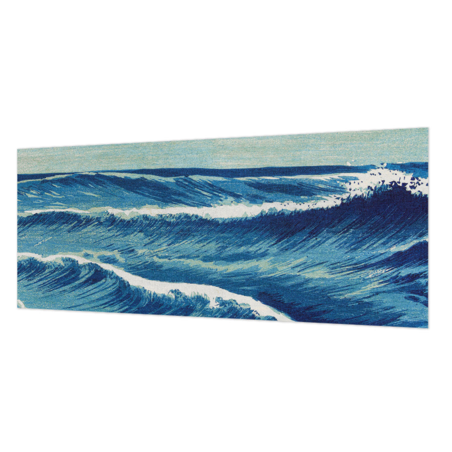 FOTOTAPETE 250x104 cm - Meereswellen - Blau, Textil (250/104cm) - Wallfluent