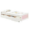 BETT MIA 90X200 CM - Weiß/Rosa, Holz (99/49/205cm) - IDIMEX