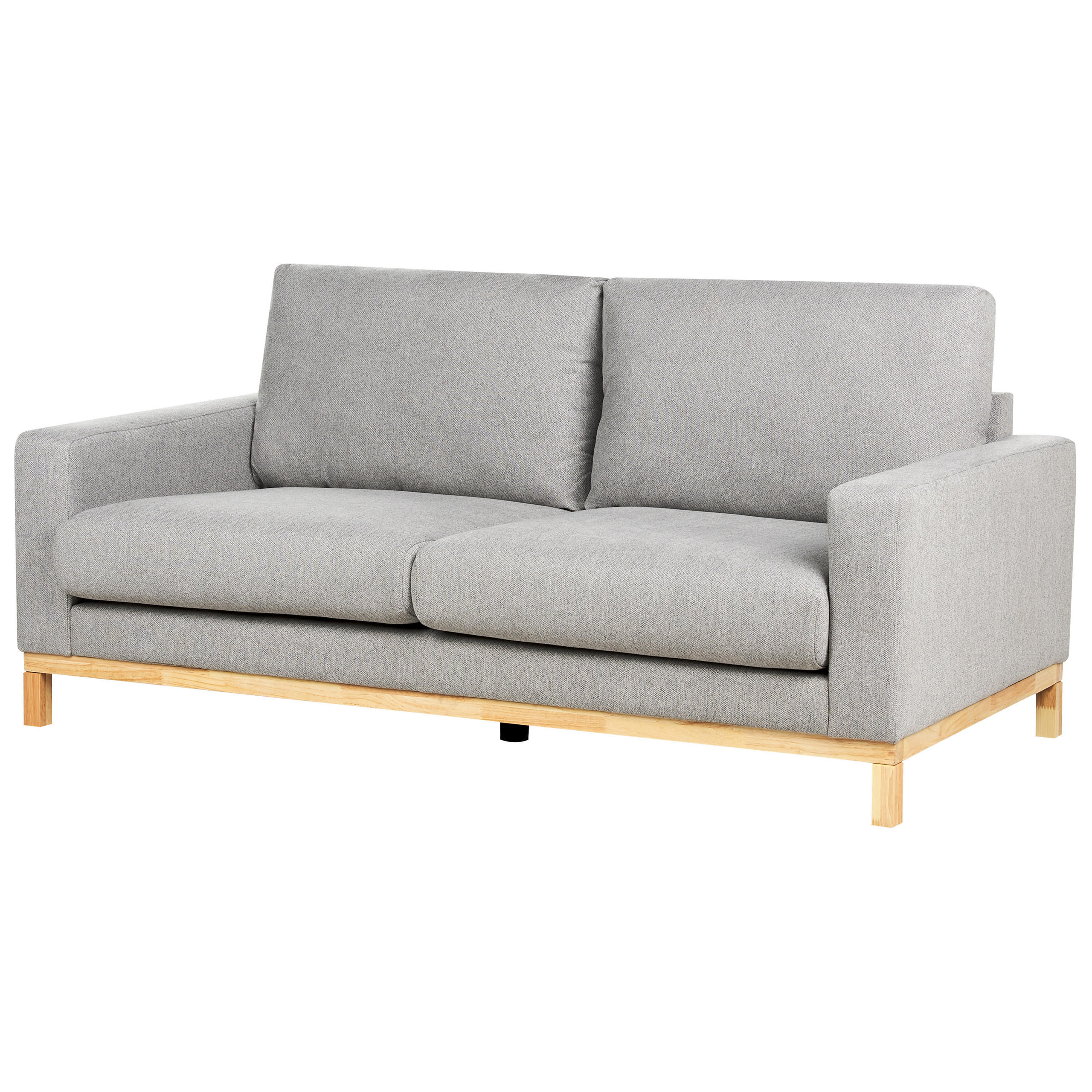 2-SITZER-SOFA grau/hellbraun Siggard - Hellbraun/Grau, Textil (184/84/92cm) - Beliani