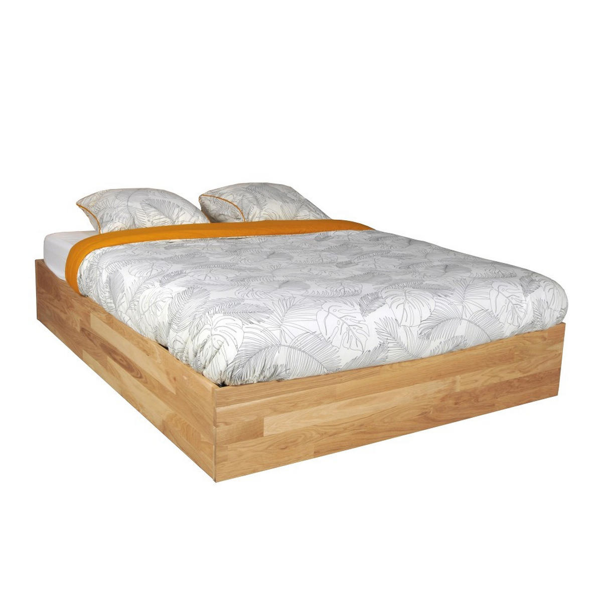 MASSIVHOLZBETT mit Bettkasten/ 180x200cm BEN- Eiche geölt - Eichefarben, Holz (180/200cm) - Weber Industries