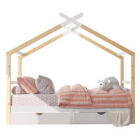 KINDERBETT Hausbett 90/200 cm mit Schubladen, Lattenrost, Weiß - Weiß, Holzwerkstoff (90/200cm) - Redom