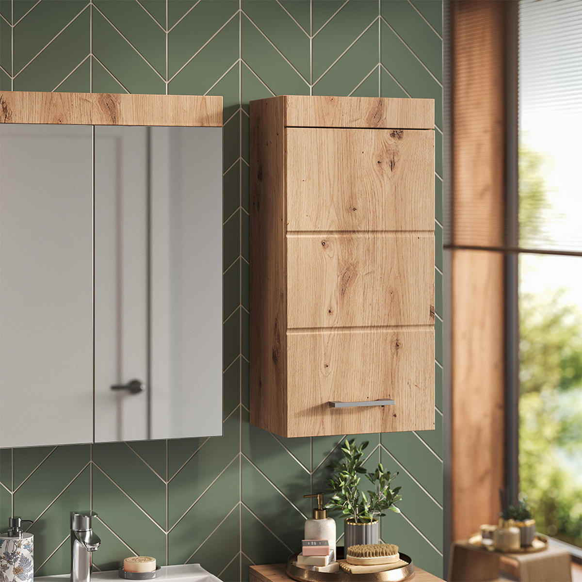 SKŘÍŇKA DO KOUPELNY Luna Dub Wotan - dub Wotan, kompozitní dřevo (37/77/24.6cm) - Vicco