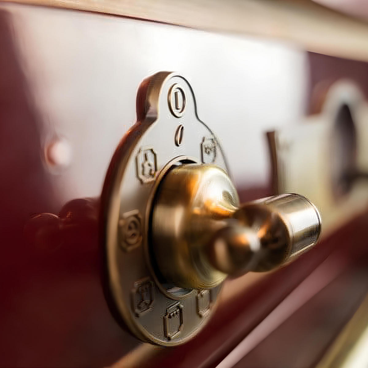 BACKOFEN-SET Elektro Einbau Backofen 60 cm EH 6355 RotEm+KCG 6335 RotEm Gas-Kochfeld 60 cm 60 cm - Rot, Metall (59.4/59.4/57.5cm) - Kaiser Küchengeräte