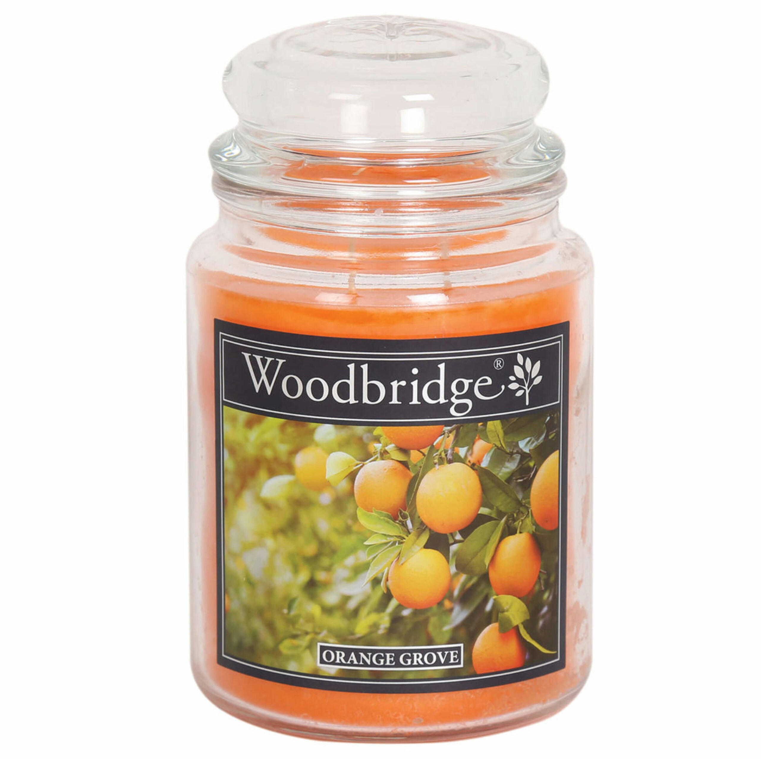 DUFTKERZE Woodbridge - Orange, Naturmaterialien/Glas (17cm)