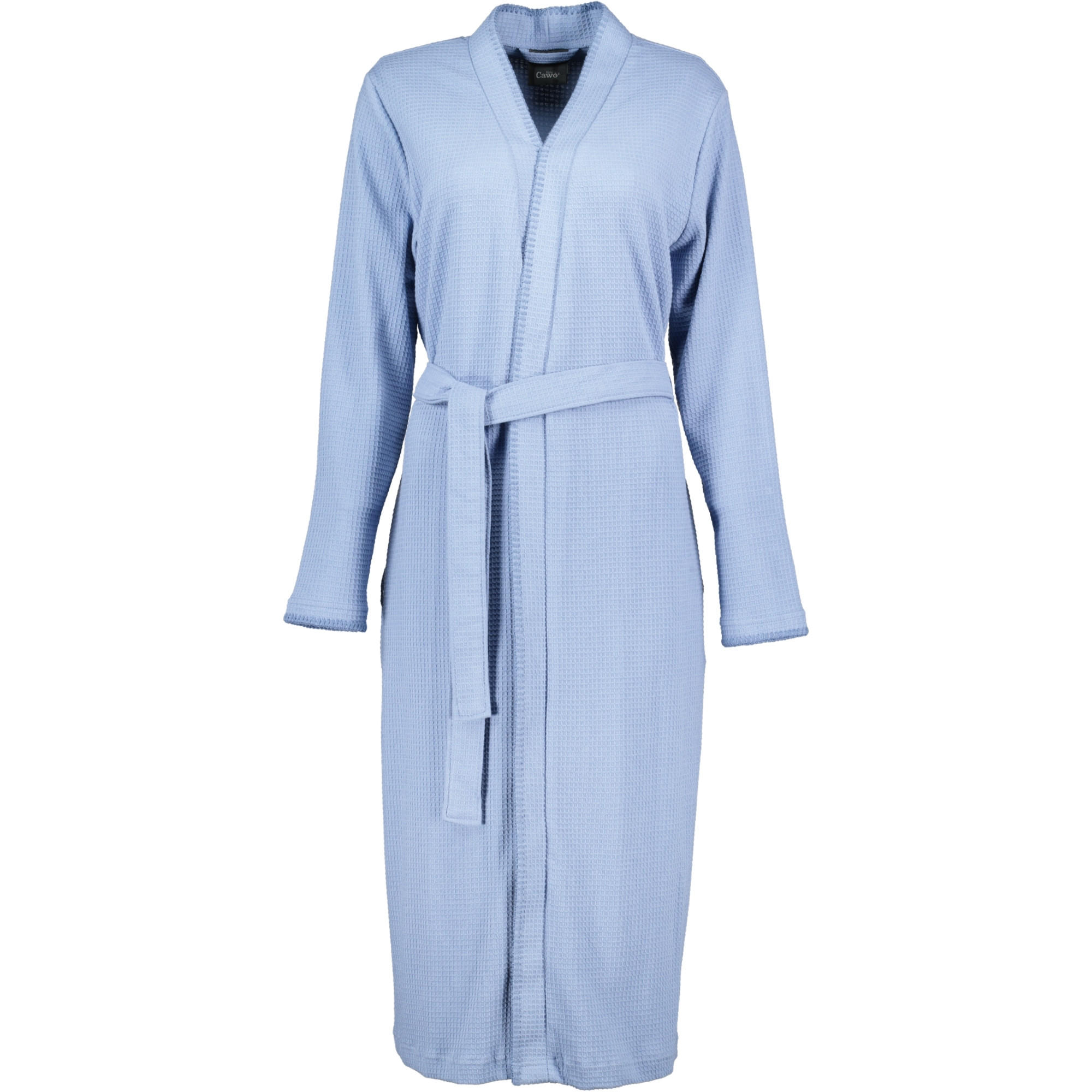 BADEMANTEL DAMEN KIMONO PIQUE 812 SKY - 11 - Blau, Textil (Lnull) - Cawoe