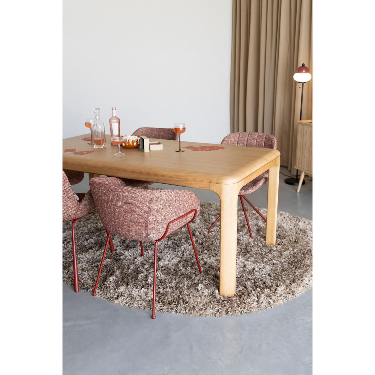 ESSZIMMERSTUHL Feston Terra/ Rot - 2 er Set - Rot, Kunststoff (56.5/77/55cm) - Zuiver