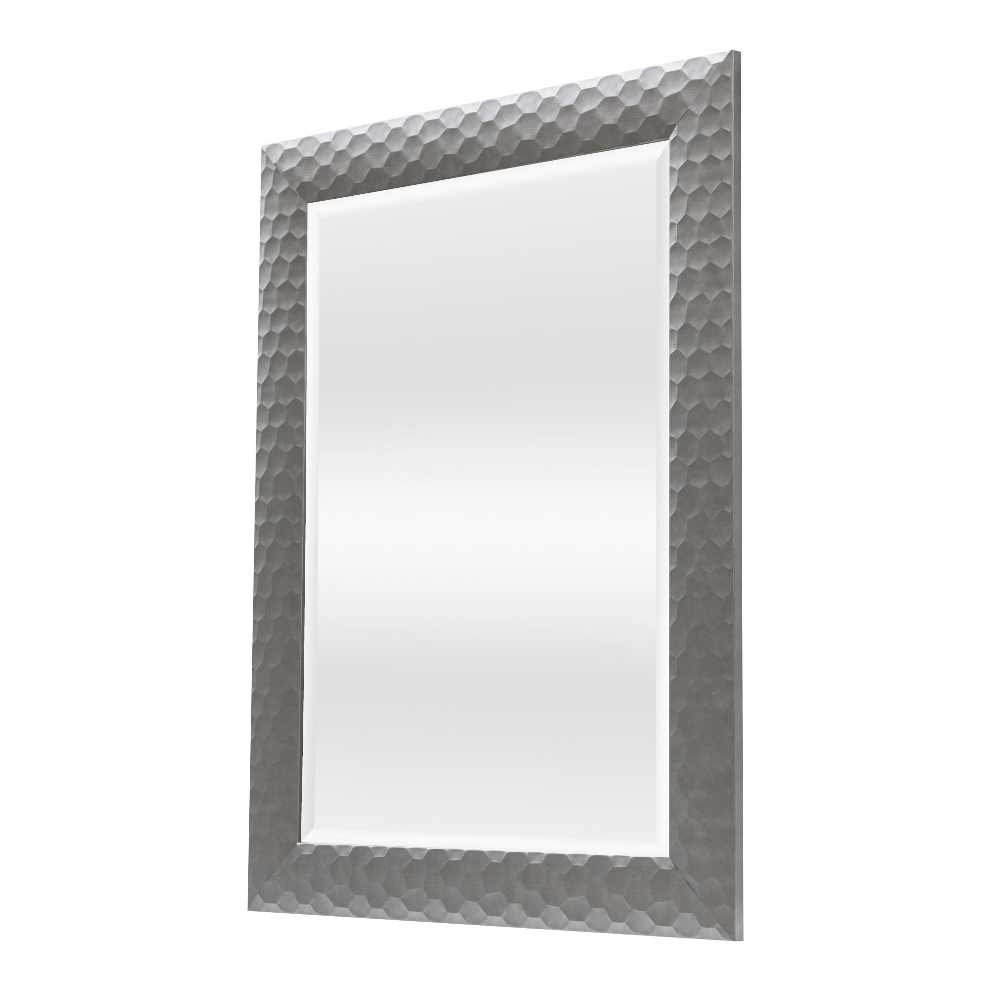 WANDSPIEGEL Ocre - Silberfarben, Glas/Kunststoff (50/84/70cm) - [en.casa]
