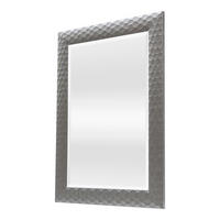 WANDSPIEGEL Ocre - Silberfarben, Glas/Kunststoff (50/84/70cm) - [en.casa]