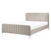 POLSTERBETT 140/200cm Taupe Lunan - Taupe, Textil (140/200cm) - Beliani