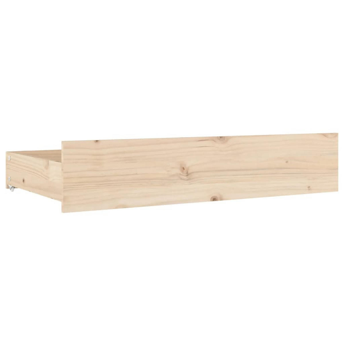 BETTSCHUBLADEN 4 Stk. Massivholz Kiefer - Braun, Holz - vidaXL