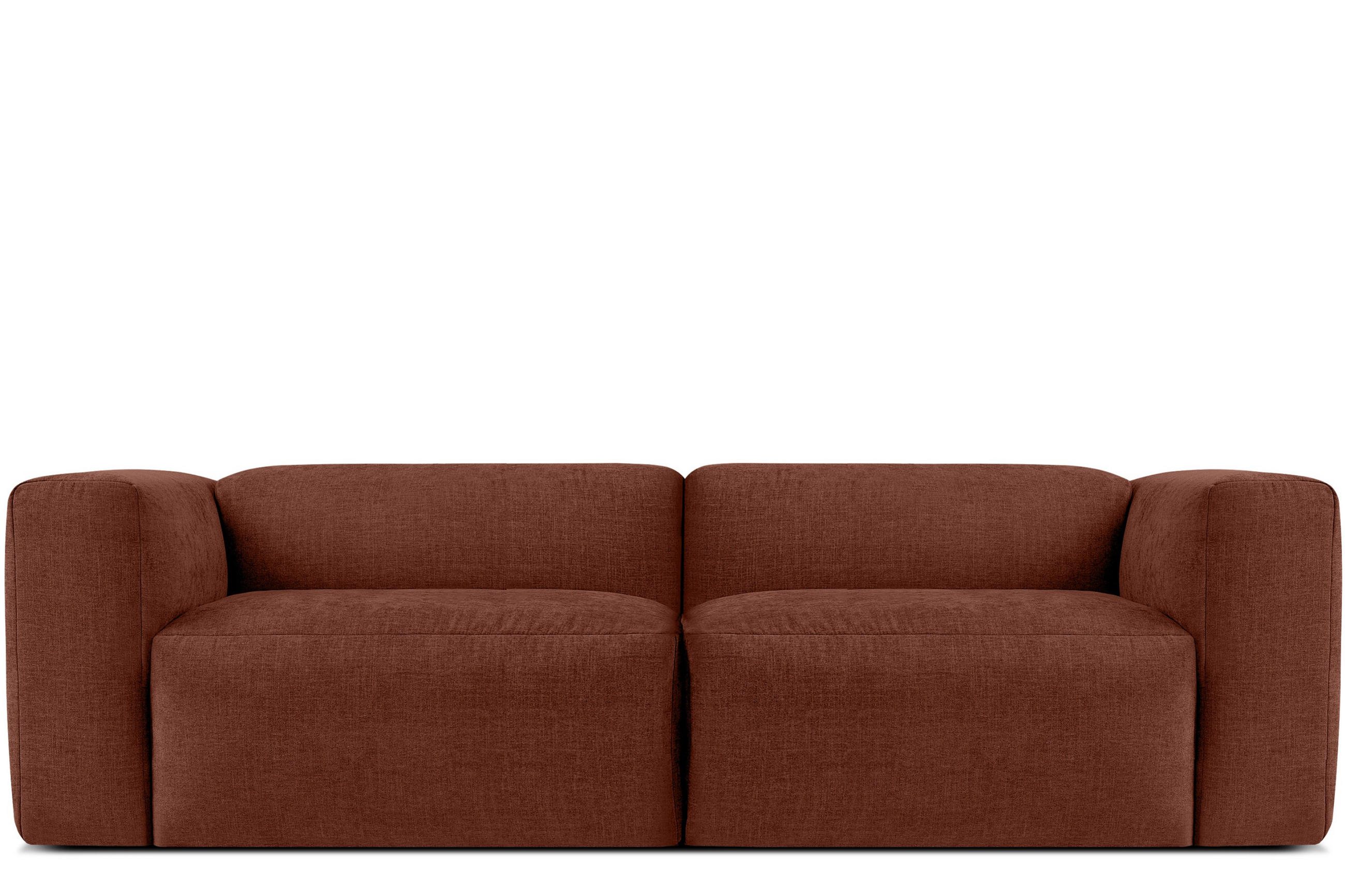 2,5-SITZER-MODULSOFA BUFFO mit extrem weicher und bequemer Sitzfläche, Gewebestoff, orange - Dunkelorange, Textil (250/73/96cm) - KONSIMO®