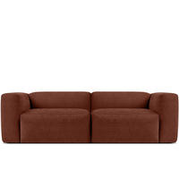 2,5-SITZER-MODULSOFA BUFFO mit extrem weicher und bequemer Sitzfläche, Gewebestoff, orange - Dunkelorange, Textil (250/73/96cm) - KONSIMO®